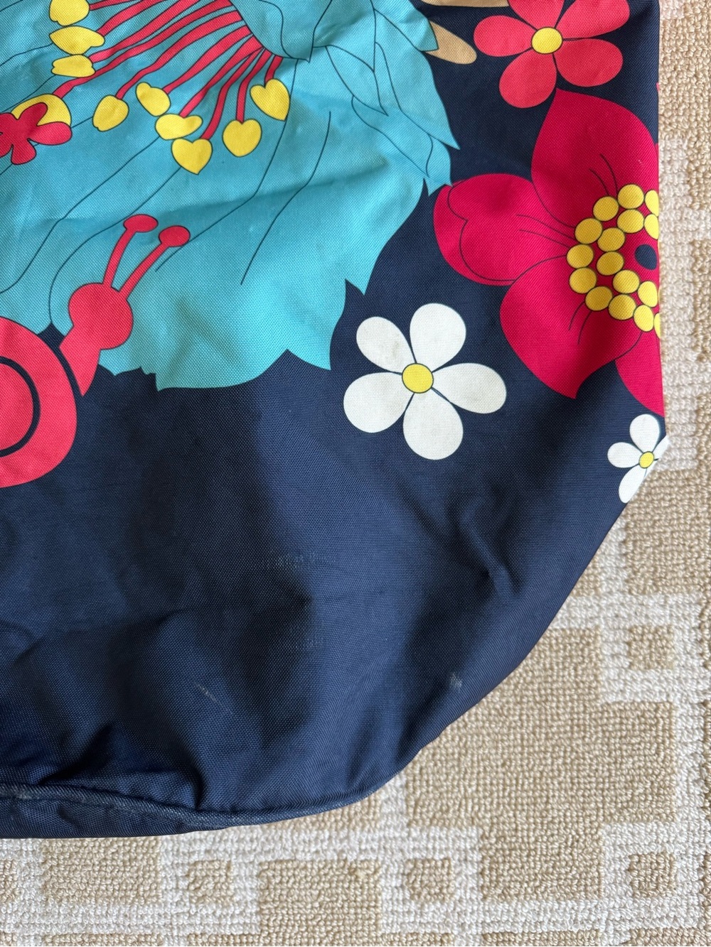 Vera Bradley Dorm Laundry Bag College Move-In Travel Hamper Navy Floral XL - Picture 13 of 14